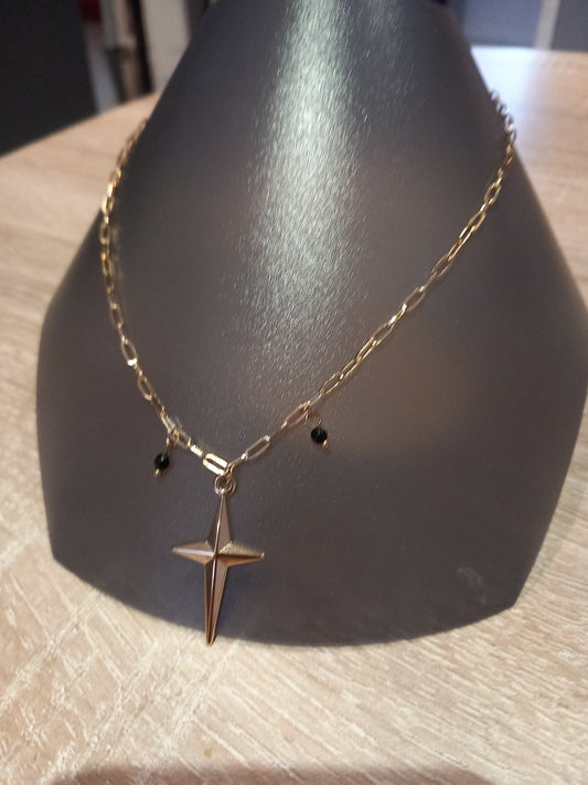 Collier étoile noir